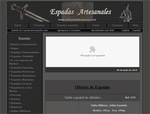 Tablet Screenshot of espadasartesanales.com